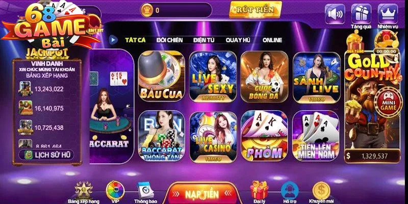 Tải ứng dụng 68 game bài để có trải nghiệm tiện lợi